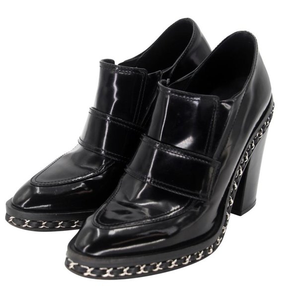 Chanel Signature Exotic Chain 38.5 Leather 2.55 Reissue Boots CC-0803N-0012 - Picture 5 of 11